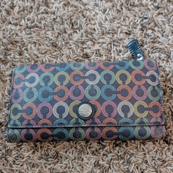 Coach Multicolor Patterned Wallet - Picture 1 of 2